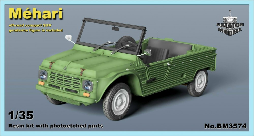 Citroën Méhari du gendarme à St Tropez en kit - Balaton Modell au 1/35 BM3574