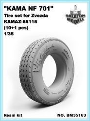 KAMA NF-701 tire set for Zvezda Kamaz 65115 kit, 1/35