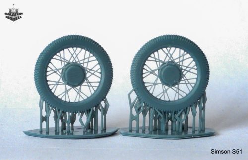 Spoked wheels for Simson S51 kit, 1/35 (2pcs)