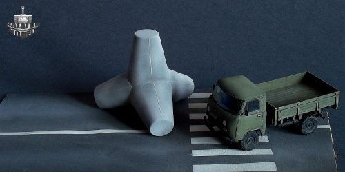 Tetrapod roadblock, 1/72 (x2)