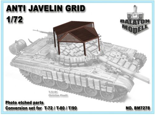 Anti-Javelin grid for T-72/T-80 kits, 1/72
