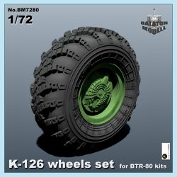 K-126 wheels set for BTR-80 kits, 1/72